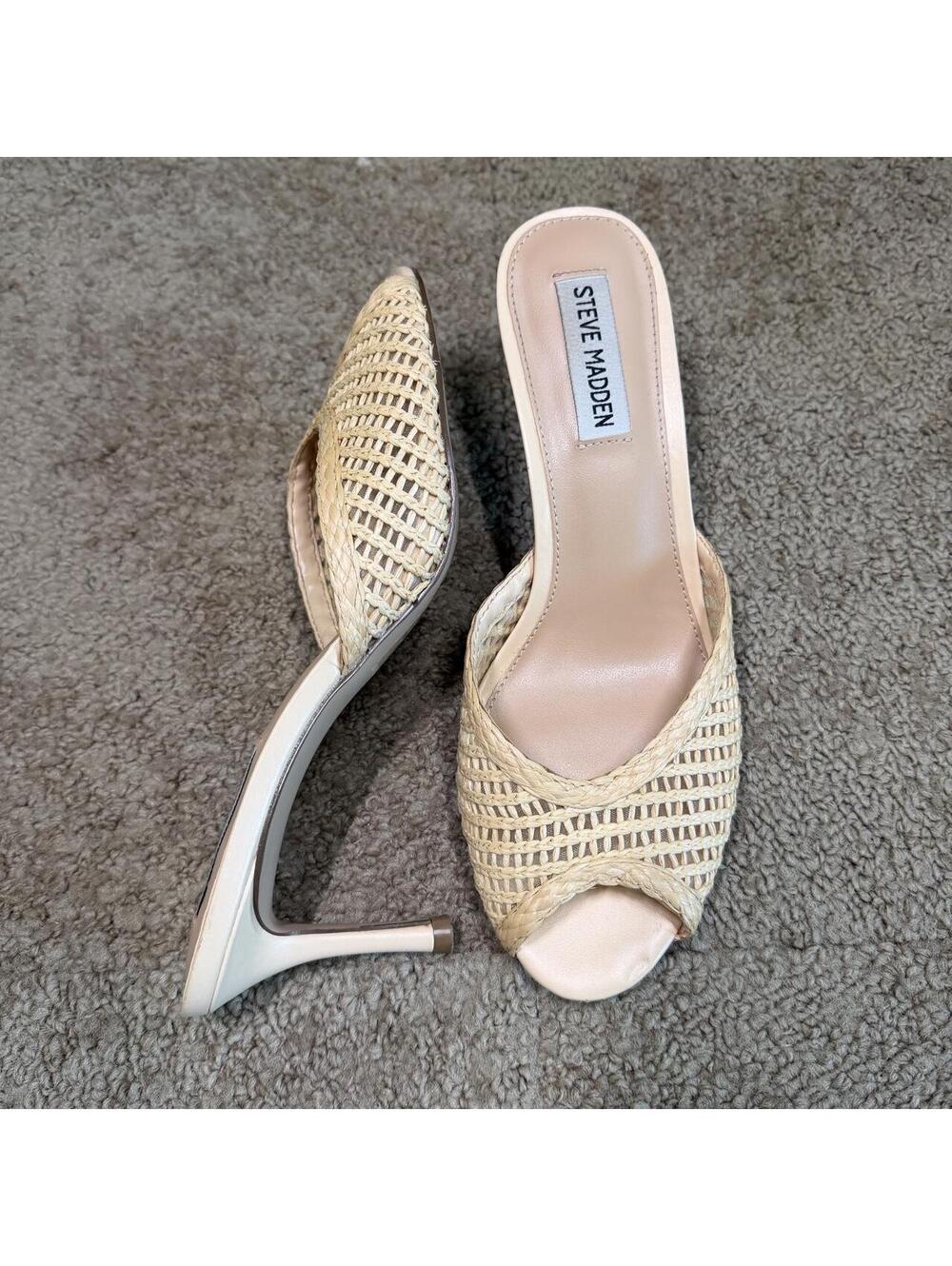 Steve Madden Women's Cream and Tan Mul